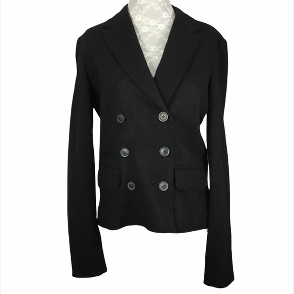 J. Crew Jackets & Blazers - J Crew Black Wool Double Breasted Blazer Jacket